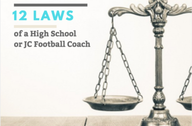 12 Laws of a High School or JC Football Coach